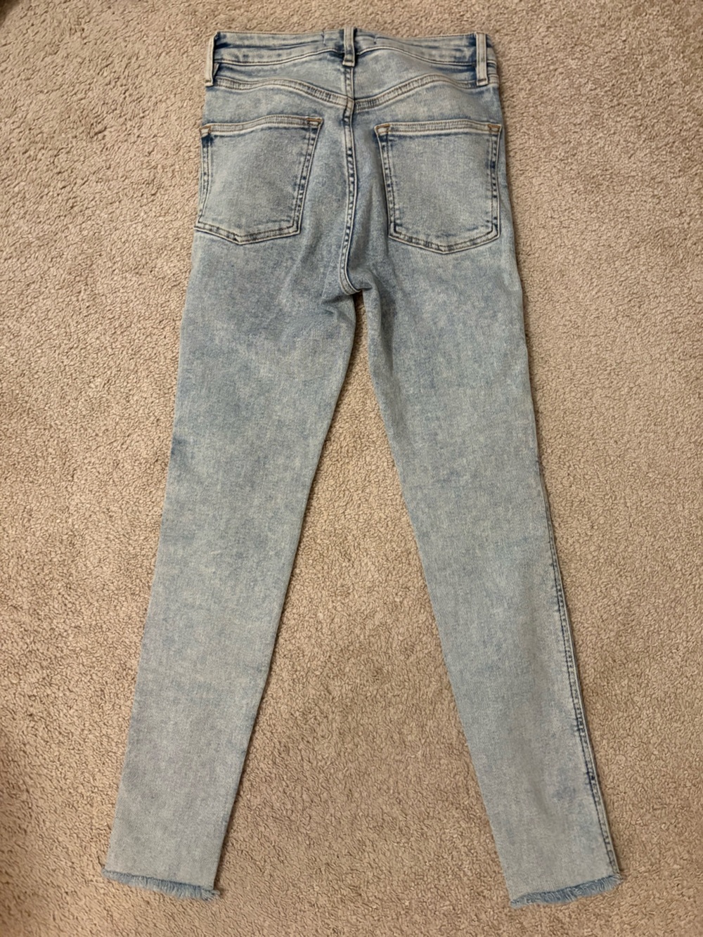 FREE PEOPLE SIZE 26 HIGH RISE STRETCHY light acid Wash Skinny Jeans - Picture 5 of 5